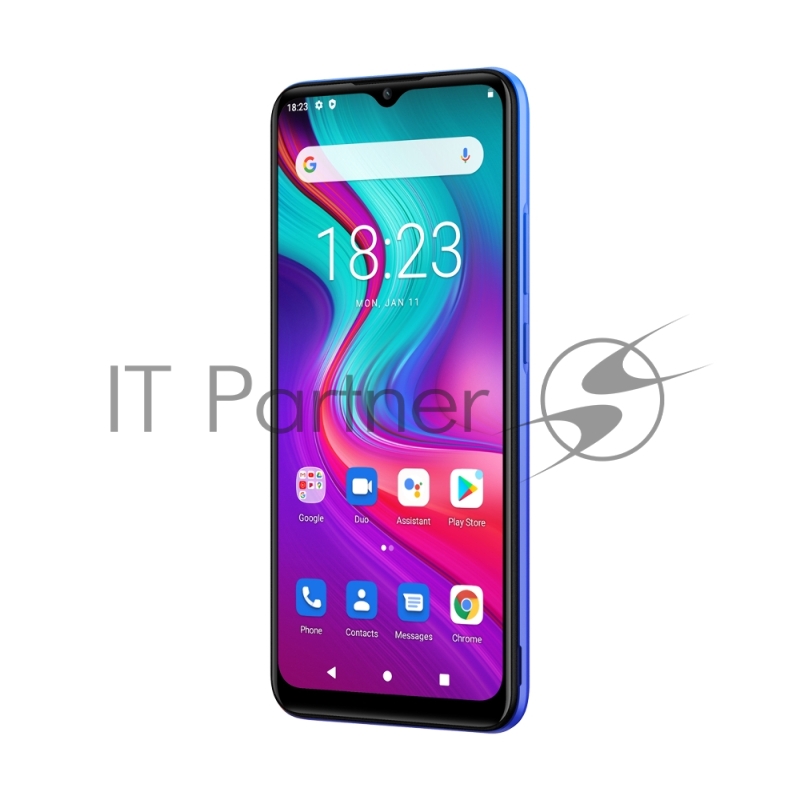 Смартфон Doogee Doogee X96 Pro Sky Blue, 16,56 см (6.52) 20:9 720x1600, 8x1,6 ГГц, 8 Core, 4GB RAM, 64GB, up to 256GB flash, 13 МП+2 МП+2 МП+2 МП/8Mpix, 2 Sim, 2G, 3G, LTE, BT v4.2, Wi-Fi, GPS, Micro-USB, 5400 мА·ч, Android 11, 198g, 165,2 ммx76,7 мм