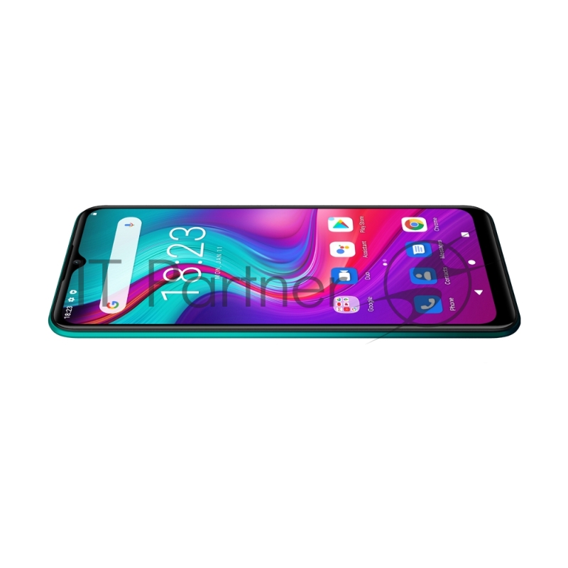 Смартфон Doogee Doogee X96 Pro Tropical Green, 16,56 см (6.52) 20:9 720x1600, 8x1,6 ГГц, 8 Core, 4GB RAM, 64GB, up to 256GB flash, 13 МП+2 МП+2 МП+2 МП/8Mpix, 2 Sim, 2G, 3G, LTE, BT v4.2, Wi-Fi, GPS, Micro-USB, 5400 мА·ч, Android 11, 198g, 165,2 ммx7