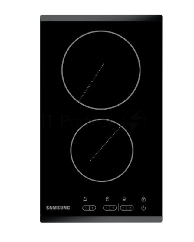 Встраиваемая электрическая панель Samsung NZ32R1506BK/WT 288 x 505 x 50 мм, стеклокерамика, 2 конфорки, сенсорное управление, защита от детей, светодиодный LED-дисплей, черный цвет