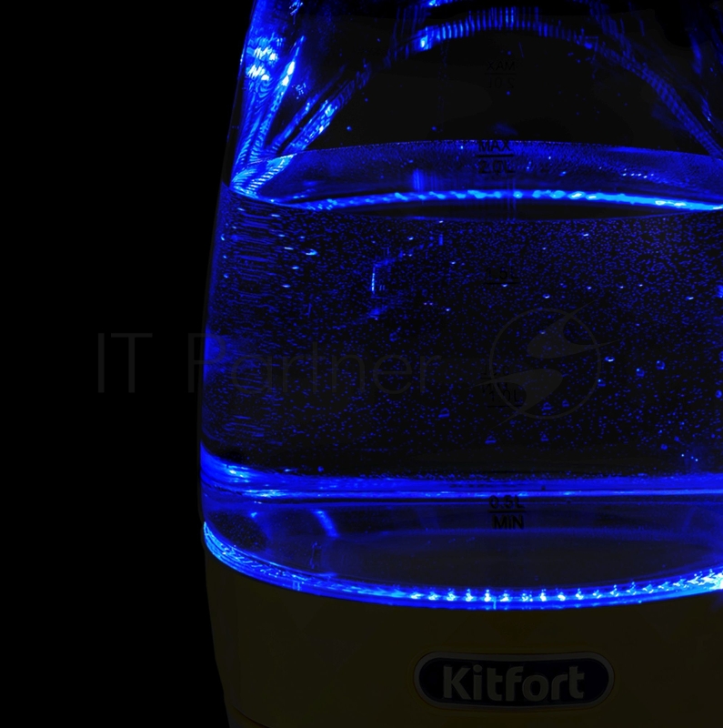 Чайник электрический Kitfort KT-6123-5 2л. 2200Вт желтый (корпус: стекло)