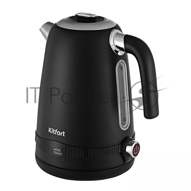 Чайник электрический Kitfort KT-6121-1 1.7л. 2200Вт черный (корпус: нержавеющая сталь/пластик)