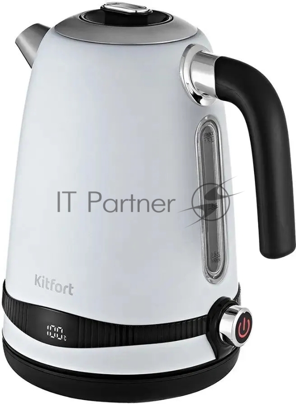 Чайник электрический Kitfort KT-6121-2 1.7л. 2200Вт белый (корпус: нержавеющая сталь/пластик)