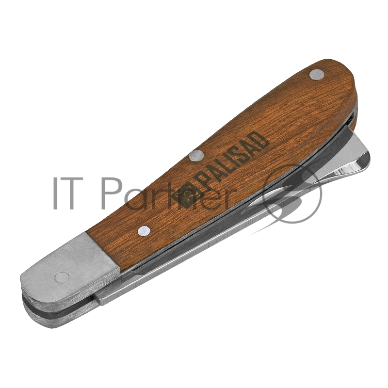 Нож PALISAD 79002 садовый 173мм складной копулировочный дерев.ручка