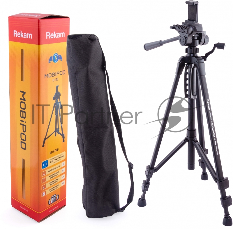 Штатив Rekam MOBIPOD E-140 универсальный черный (890гр.)