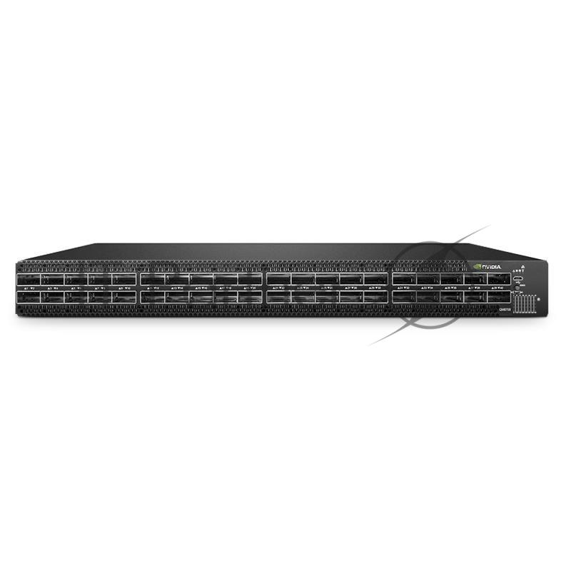 Коммутатор Infiniband Mellanox® Quantum(TM) HDR InfiniBand Switch, 40 QSFP56 ports, 2 Power Supplies (AC), unmanaged, standard depth, P2C airflow, Rail Kit