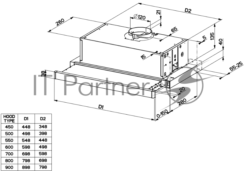 Встраиваемая вытяжка Faber GOOD, Встраиваемые в шкаф, FLEXA GLASS W A60, м/кассета, LED, белый