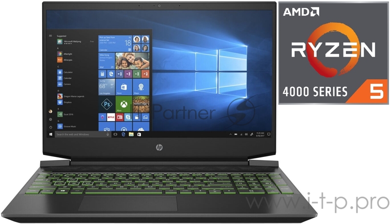 Ноутбук HP Pavilion Gaming 15-ec1097ur 15.6 FHD, AMD R5-4600H, 8Gb, 512Gb SSD, no ODD, NVidia GTX1650Ti 4Gb, FreeDOS, ч