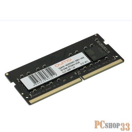 Модуль памяти SO-DIMM DDR-4 16GB QUMO 2933MHz 2Gx8 CL21 260P 1.2V (QUM4S-16G2933N21)