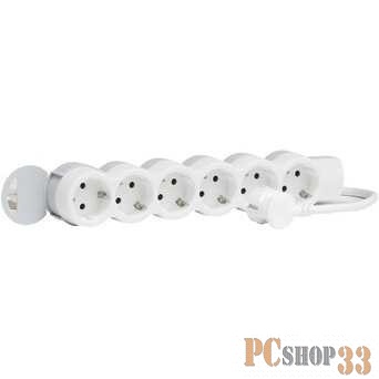 Удлинители Legrand 695017 Многорозеточный блок ''Стандарт'' 6 x 2 К + З - с кабелем длиной 3 м