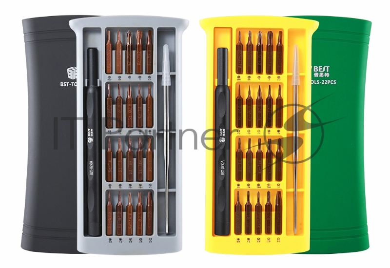 Набор отверток для точных работ BESTOOL BST-8930A 22 предм. (20 магнитных бит)