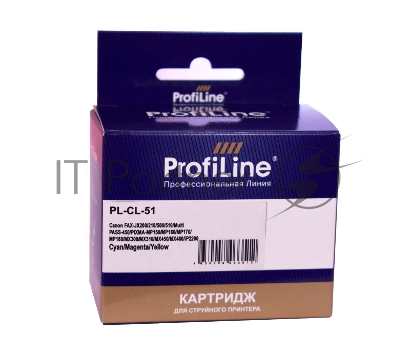Струйный картридж PL-CL-51 для принтеров CANON PIXMA MP150/MP160/MP170/MP180/MP450/ с чернилами Cyan/Magenta/Yellow ProfiLine