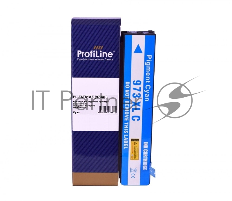 Струйный картридж PL-F6T81AE (№973XL) для принтеров HP PageWide Pro 452/477/P55250/P57750 с чернилами Cyan ProfiLine