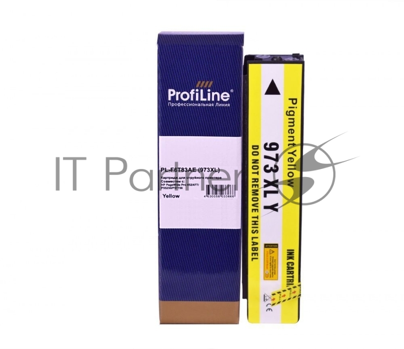 Струйный картридж PL-F6T83AE (№973XL) для принтеров HP PageWide Pro 452/477/P55250/P57750 с чернилами Yellow ProfiLine