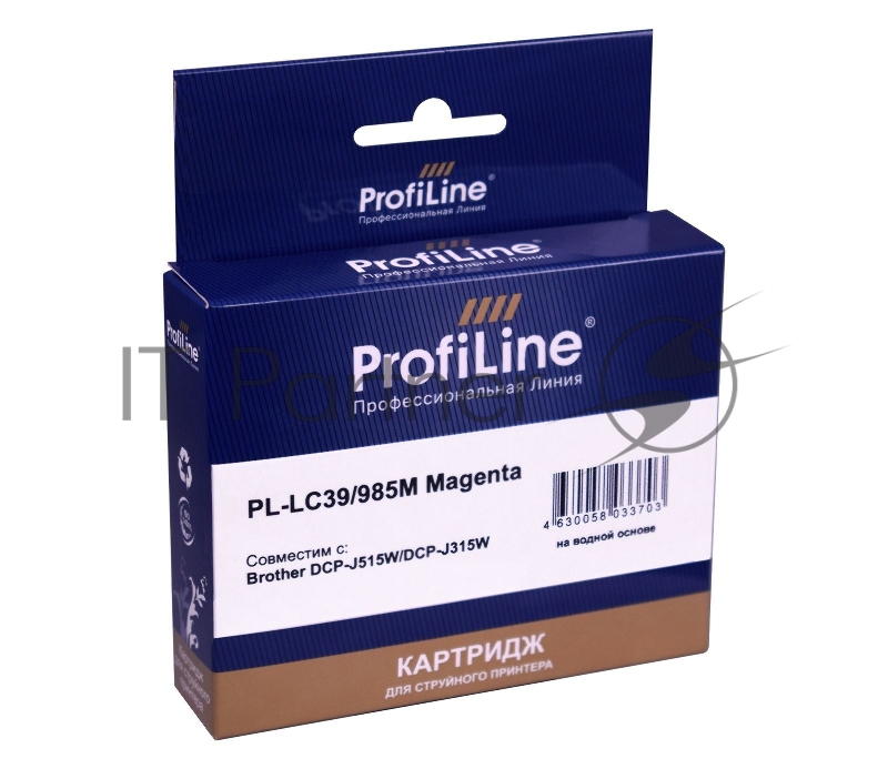 Струйный картридж PL-LC39/985M для принтеров Brother DCP-J125/DCP-J315W/DCP-J515W/M с чернилами Magenta ProfiLine