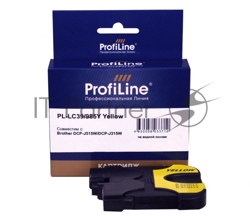 Струйный картридж PL-LC39/985Y для принтеров Brother DCP-J125/DCP-J315W/DCP-J515W/M с чернилами Yellow ProfiLine