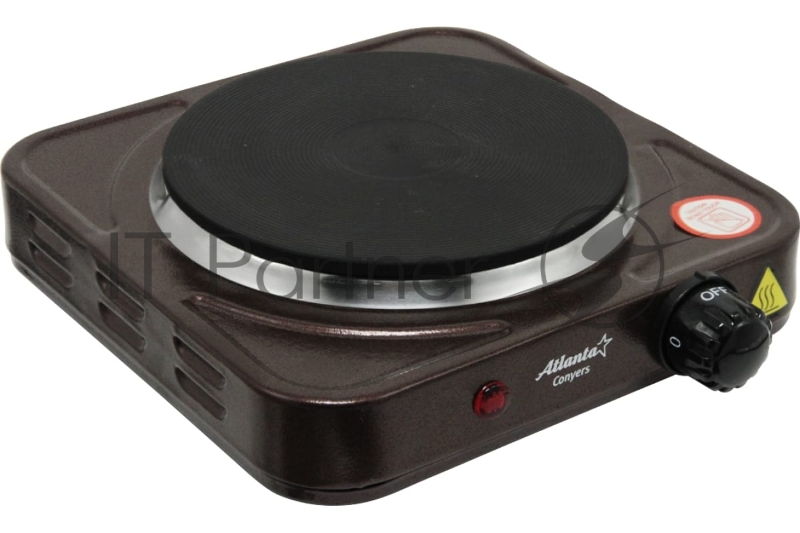 Плитка электрическая ATLANTA ATH-1735 (brown) одноконфорочная