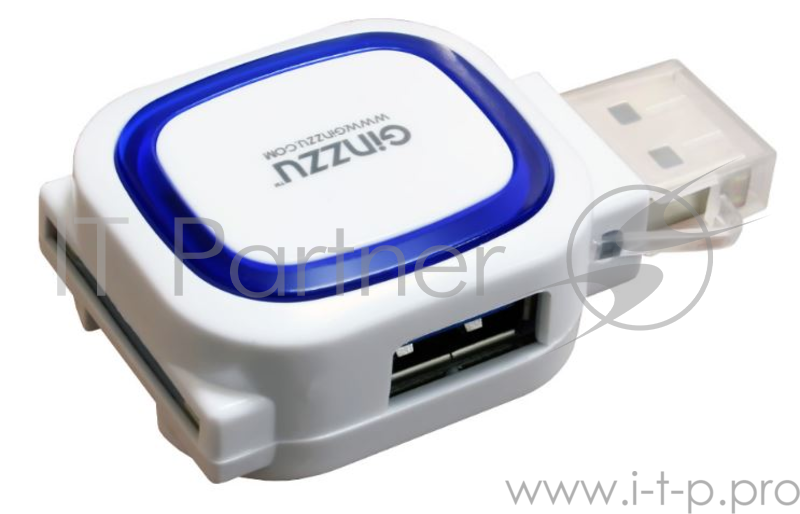 Устройство считывания USB 2.0 Card reader GR-514UB + HUB черный-синий