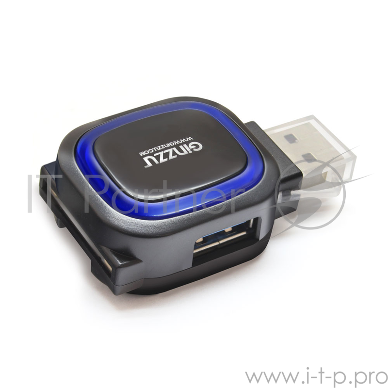 Устройство считывания USB 2.0 Card reader GR-514UB + HUB черный-синий