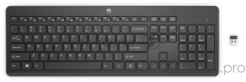 Комплект Keyboard and Mouse HP 230 Wireless Combo RUSS cons
