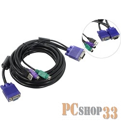 Переключатель ProCase CE0500 Кабель 5.0м PS/2 + USB для KVM переключателей Procase серии Е