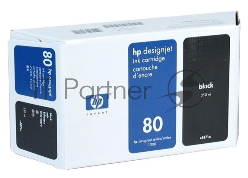 Расходные материалы HP C4871A Картридж №80, Black {DesignJet 1xxx, Black (350ml)}