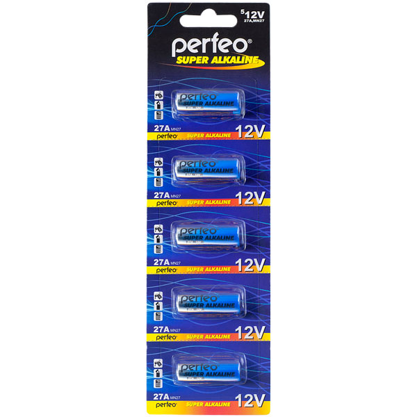 Батарейки Perfeo 27A/5BL Super Alkaline (5 шт. в уп-ке)