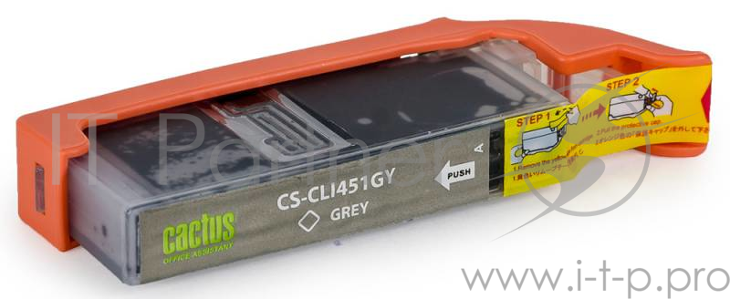 Расходные материалы Cactus CLI-451GY Картридж струйный Cactus CS-CLI451GY серый для Canon MG 6340/5440/IP7240 (9,8ml)