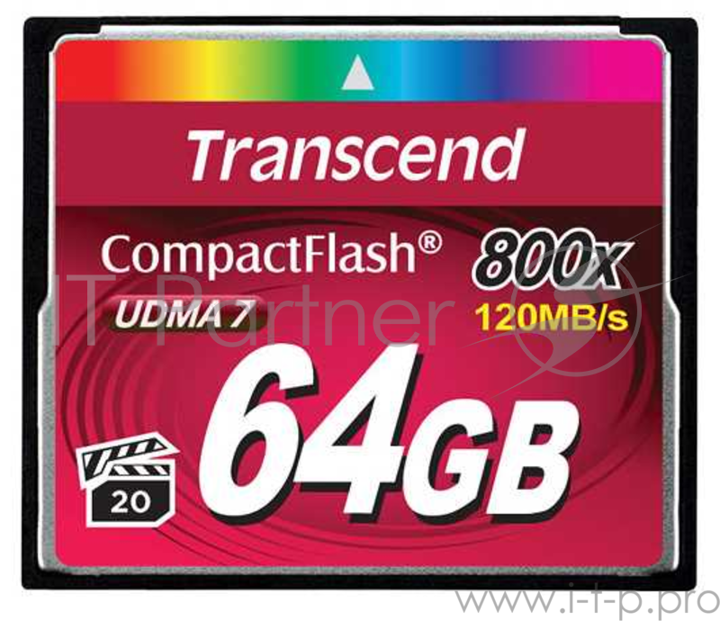 Карта памяти Compact Flash 64Gb Transcend, High Speed (TS64GCF800) 800-x
