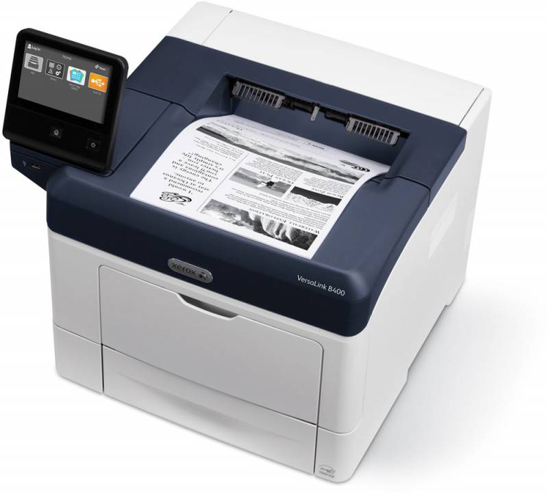 Лазерный принтер Xerox VersaLink B400/DN A4, 1200x1200dpi, бело-синий (USB3.0, LAN)