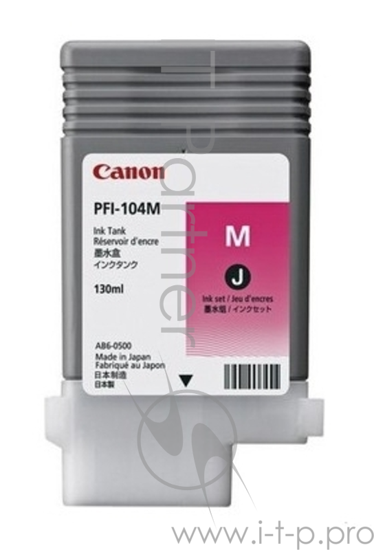Расходные материалы Canon PFI-104M 3631B001 Картридж для Canon iPF750, Пурпурный, 130 мл.