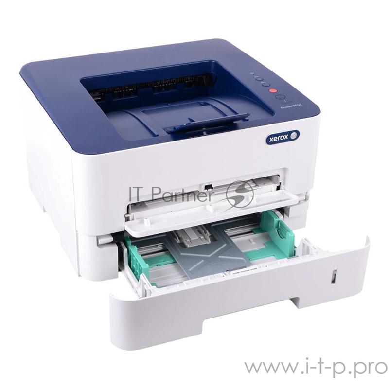 Лазерный принтер Xerox Phaser 3052V/NI A4, 600x600dpi, бело-чёрный (USB2.0, LAN, Wi-Fi)