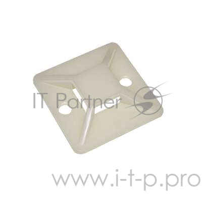 крепеж Iek UHP30-30-100 Площадка самоклеящаяся 30х30 белая под хомуты (100шт) ИЭК