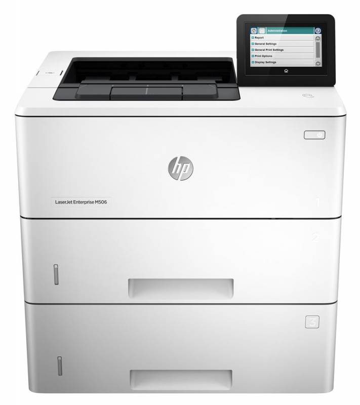 Лазерный принтер HP LaserJet Enterprise M506x A4, 1200x1200dpi, серо-черный (USB2.0, LAN, NFC)