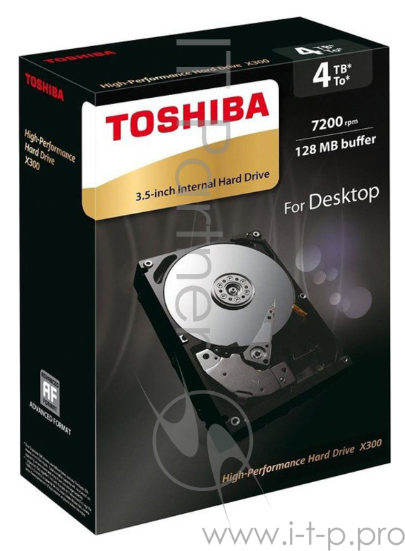 Жесткий диск 4TB Toshiba X300 (HDWE140EZSTA) {SATA 6.0Gb/s, 7200 rpm, 128Mb buffer, 3.5