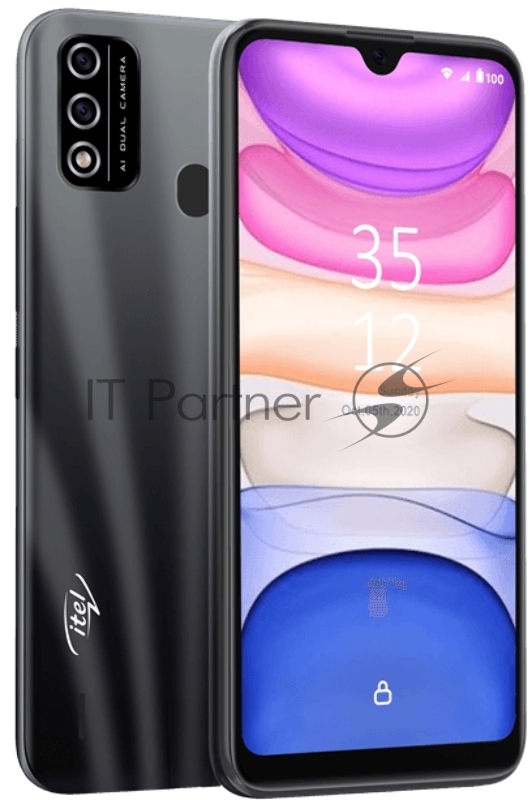Смартфон Itel A48 L6006 Black, 6.1 18:9 1560x720, 1.4GHz, 4 Core, 2GB RAM, 32GB, up to 128GB flash, 5Mpix AF+0.08Mpix/5Mpix, 2 Sim, 2G/3G/4G, GPS, A-GPS, Glonass, BT v4.2, WiFi 802.11 a/b/g/n, Micro-USB, 3000mAh, Android 10.0 Go, 178g, 156 ммx77.8 м