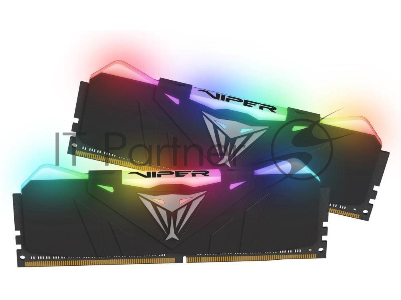 Модуль памяти Patriot DIMM DDR4 16Gb 2x8GB (pc-25600) 3200MHz Viper4 Black CL16 LED RGB PVR416G320C6K
