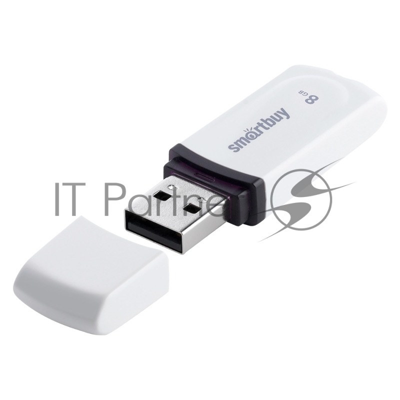 Флеш накопитель USB2.0 8Gb Smart Buy Paean White
