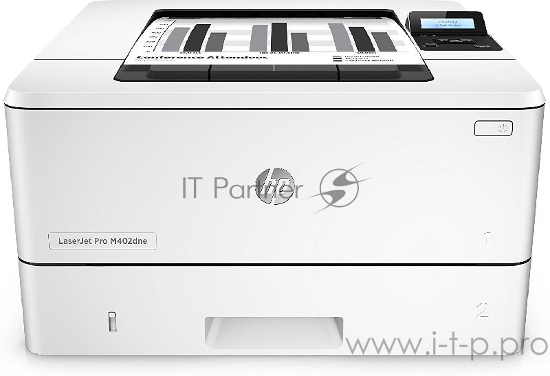 Лазерный принтер HP LaserJet Pro M402dne A4, 1200x1200dpi, белый (USB2.0, LAN)