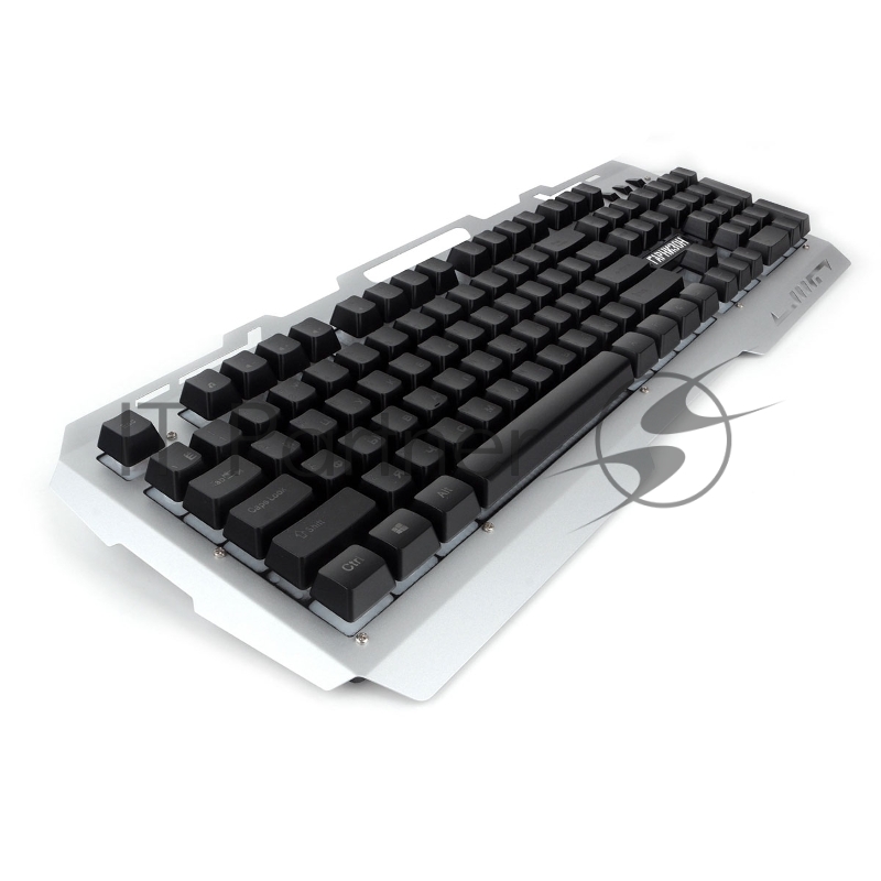 Клавиатура игровая Гарнизон GK-340GL, металл, подсветка RAINBOW, USB,черн/сер,антифантом кл-ши,каб 1.5м