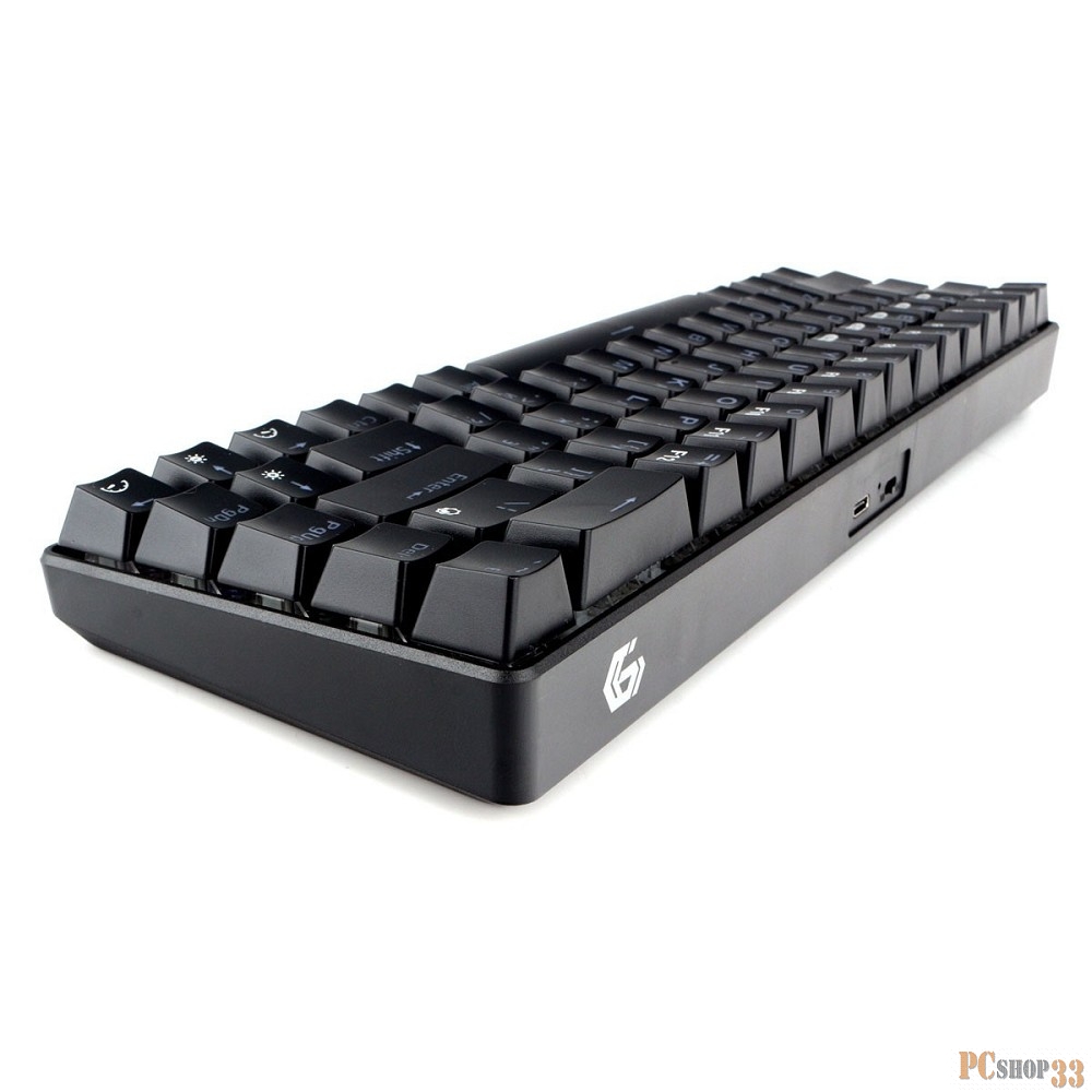 Клавиатура беспр. механ. Gembird KBW-G500L, BT 5.0/2,4 ГГц/USB, мет, переключатели Outemu Blue, 68 клавиш, RAINBOW