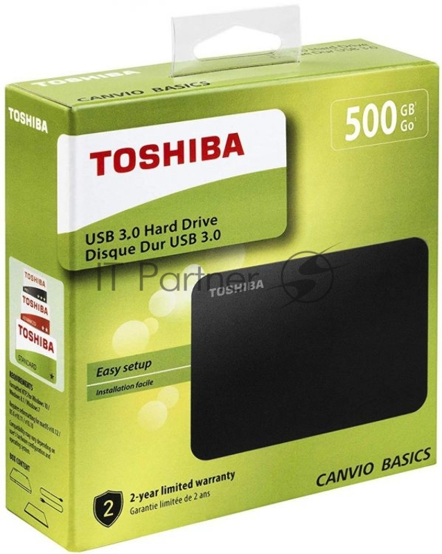 носитель информации Toshiba Portable HDD 500Gb Stor.e Canvio Basic HDTB405EK3AA {USB3.0, 2.5
