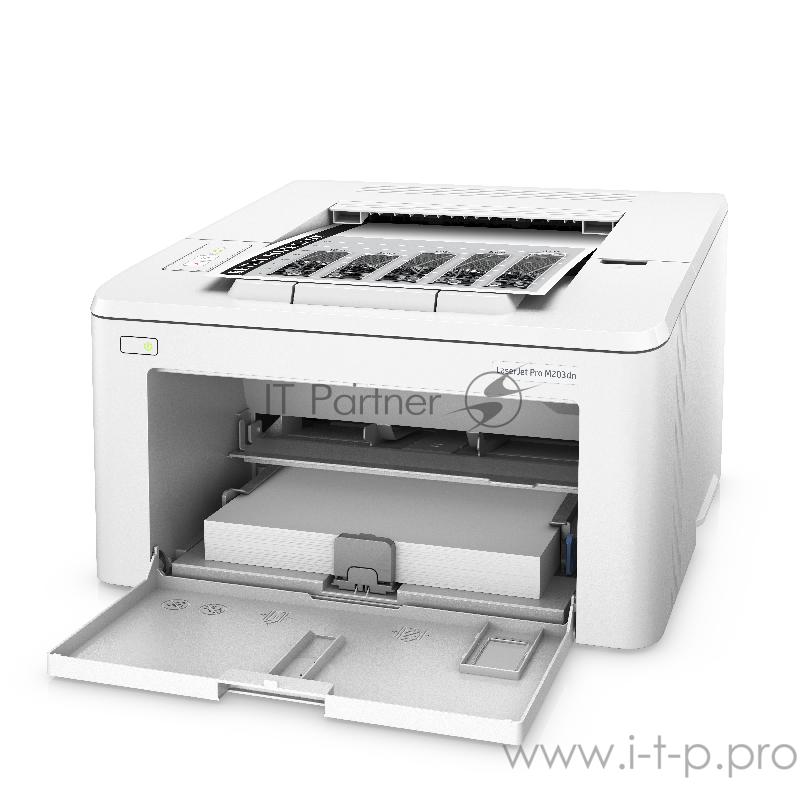 Лазерный принтер HP LaserJet Pro M203dn A4, 600x600dpi, белый (USB2.0, LAN)