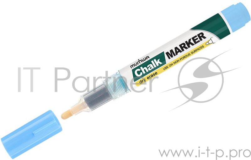 Маркер MUNHWA CM-02 меловой chalk marker голубой 3мм пакет