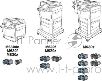 B3G84-67905 Комплект роликов (лотки №2,3,4,5) HP LJ M630 (O)