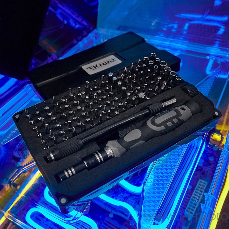 Набор отверток для точных работ KRANZ RA-05, 106 предметов