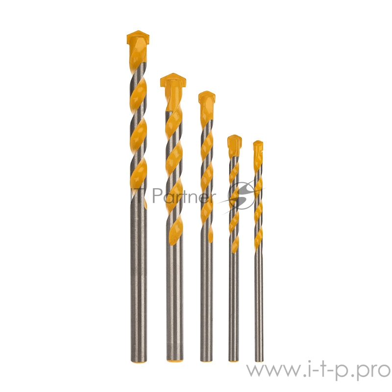 Набор сверл по бетону 4-5-6-8-10 мм KRANZ пластиковый кейс