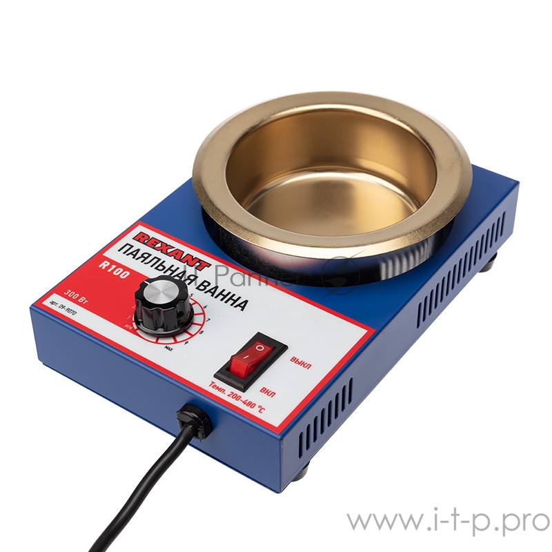 Паяльная ванна REXANT, модель R100, 300 Вт, ø 100 мм, 200-480 °C