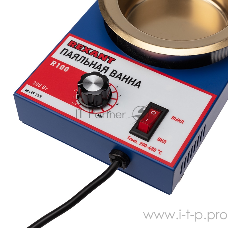 Паяльная ванна REXANT, модель R100, 300 Вт, ø 100 мм, 200-480 °C