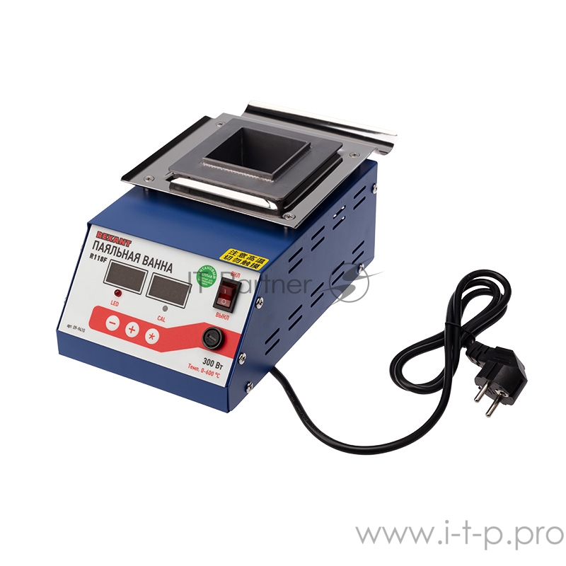 Паяльная ванна REXANT, модель R118F, 300 Вт, 55х55х45 мм, 0-600 °C, бессвинцовая, цифровая