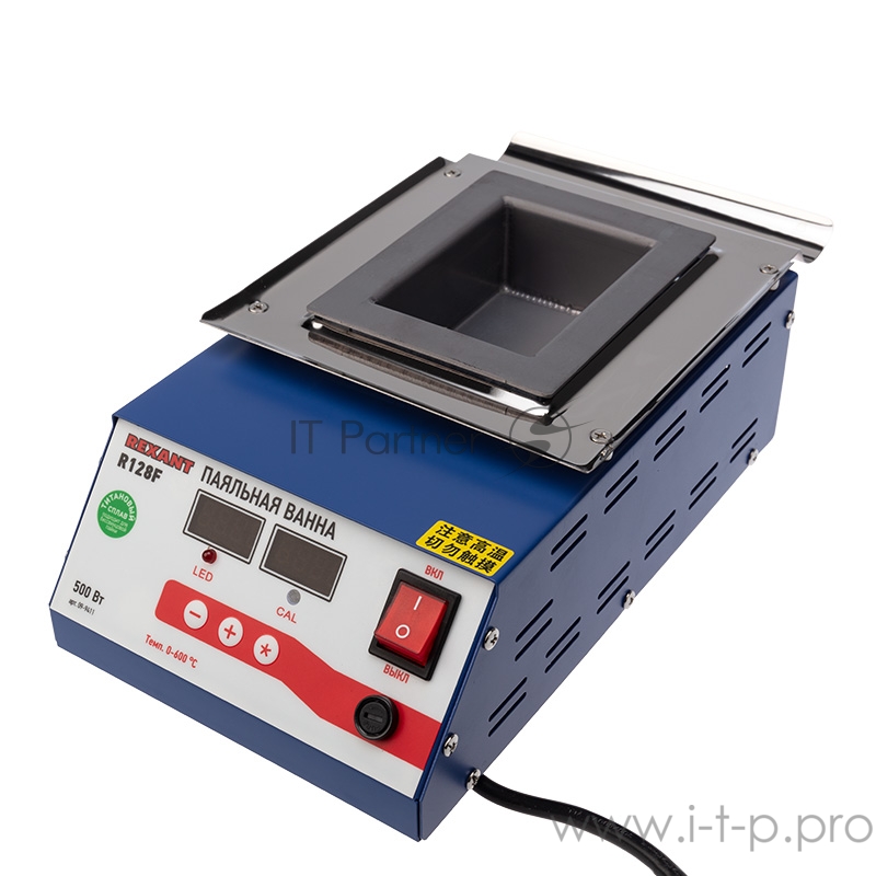 Паяльная ванна REXANT, модель R128F, 500 Вт, 100х70х45 мм, 0-600 °C, бессвинцовая, цифровая